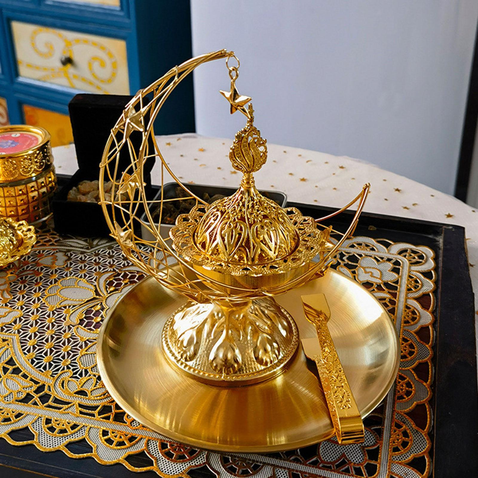 Home Fragrance Set - Golden Incense Burner Set with Storage