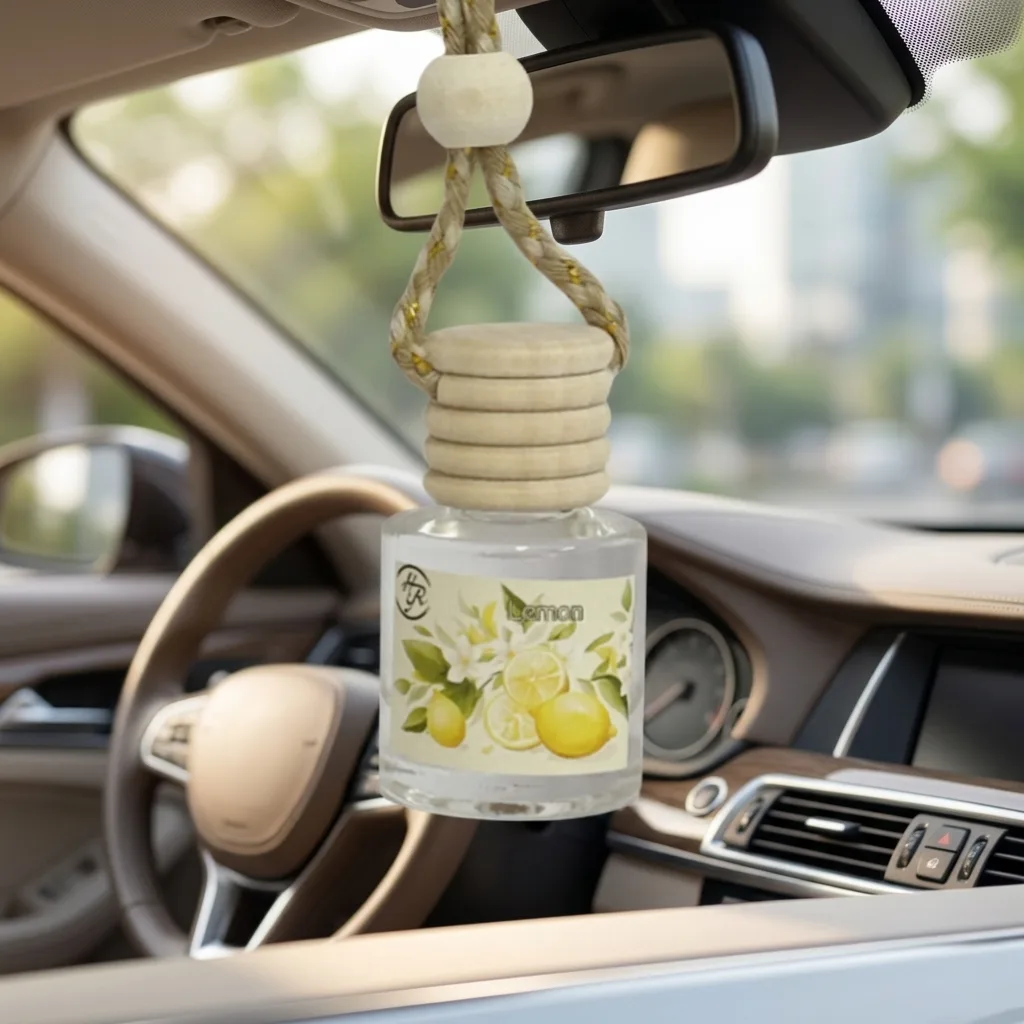 Home Fragrance Options - Wood Cap Glass Car Hanging Air