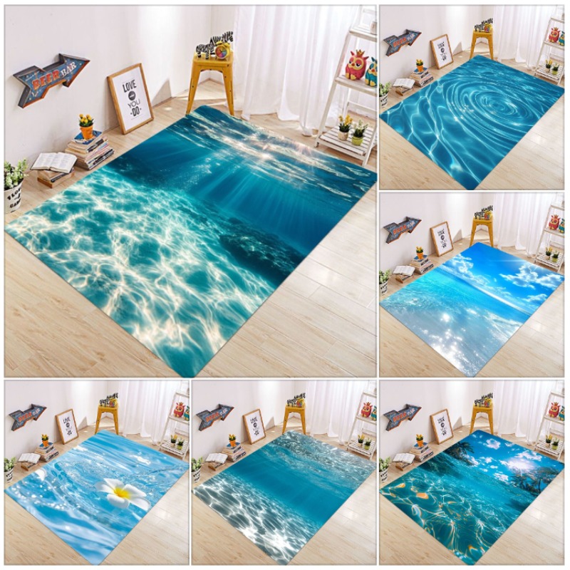 Home Fragrance Ocean Breeze - Ocean Water Wave Carpet Mat Rug