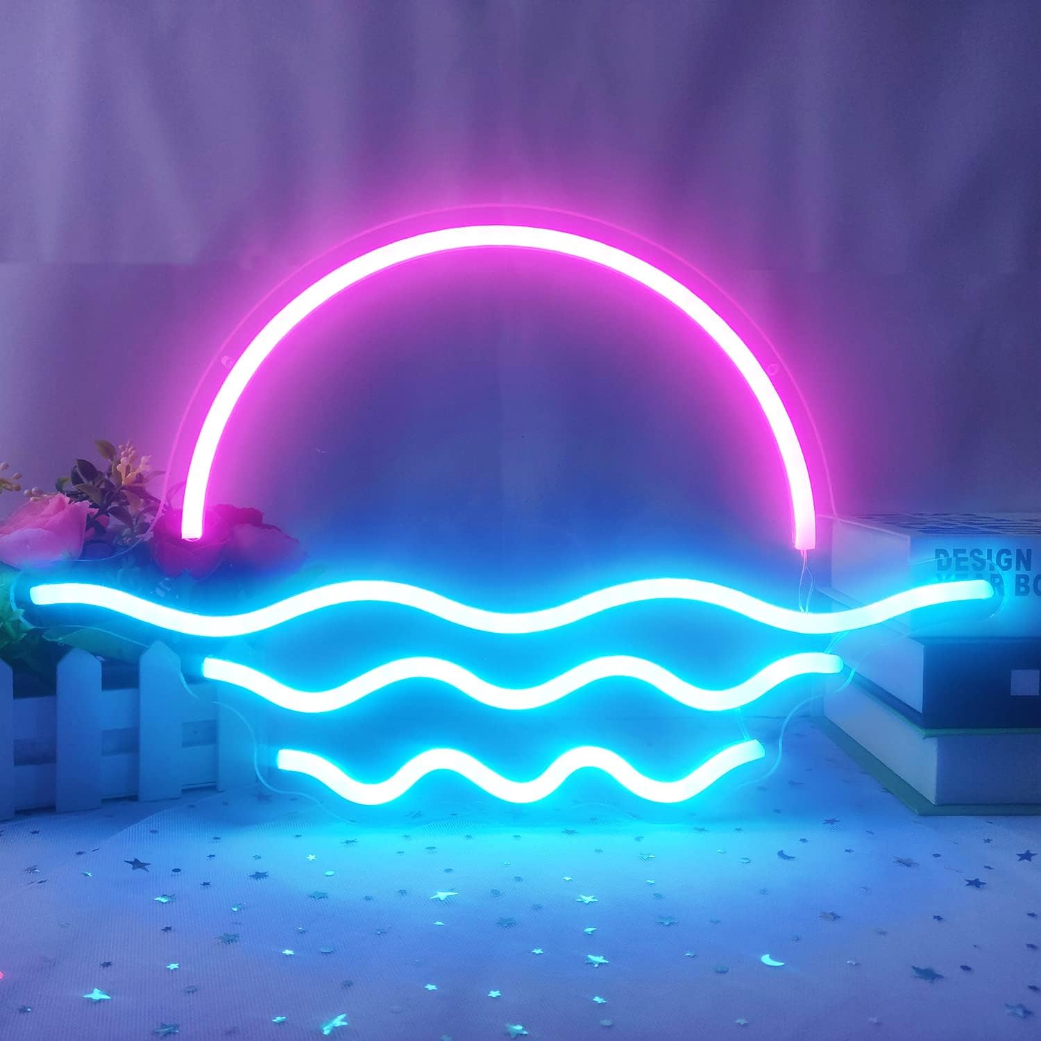 Home Fragrance Ocean Breeze - Sunset Ocean Wave Neon Sign LED