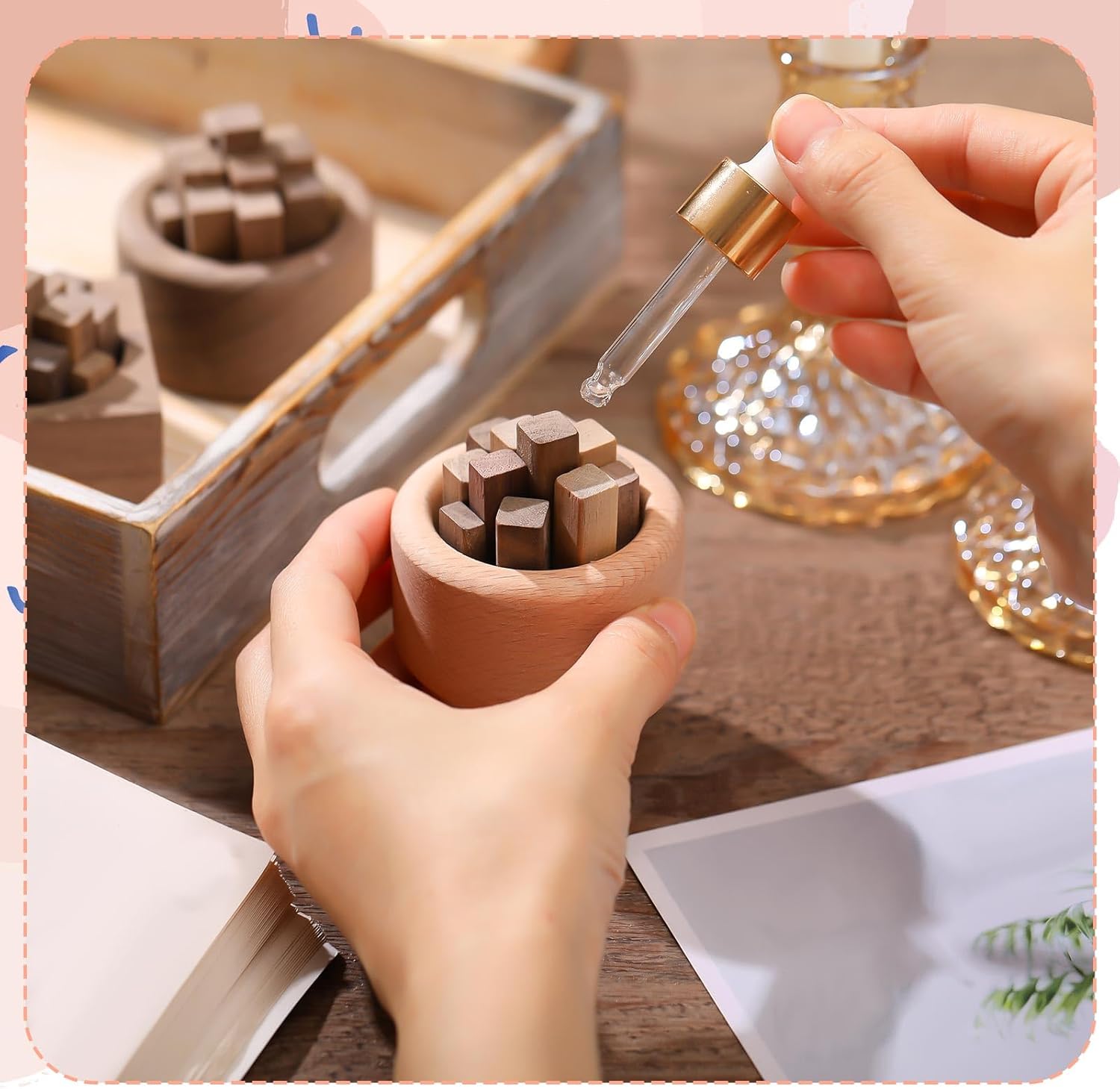 1/3pcs wooden essential oil di - đánh giá và giá Home Fragrance Set