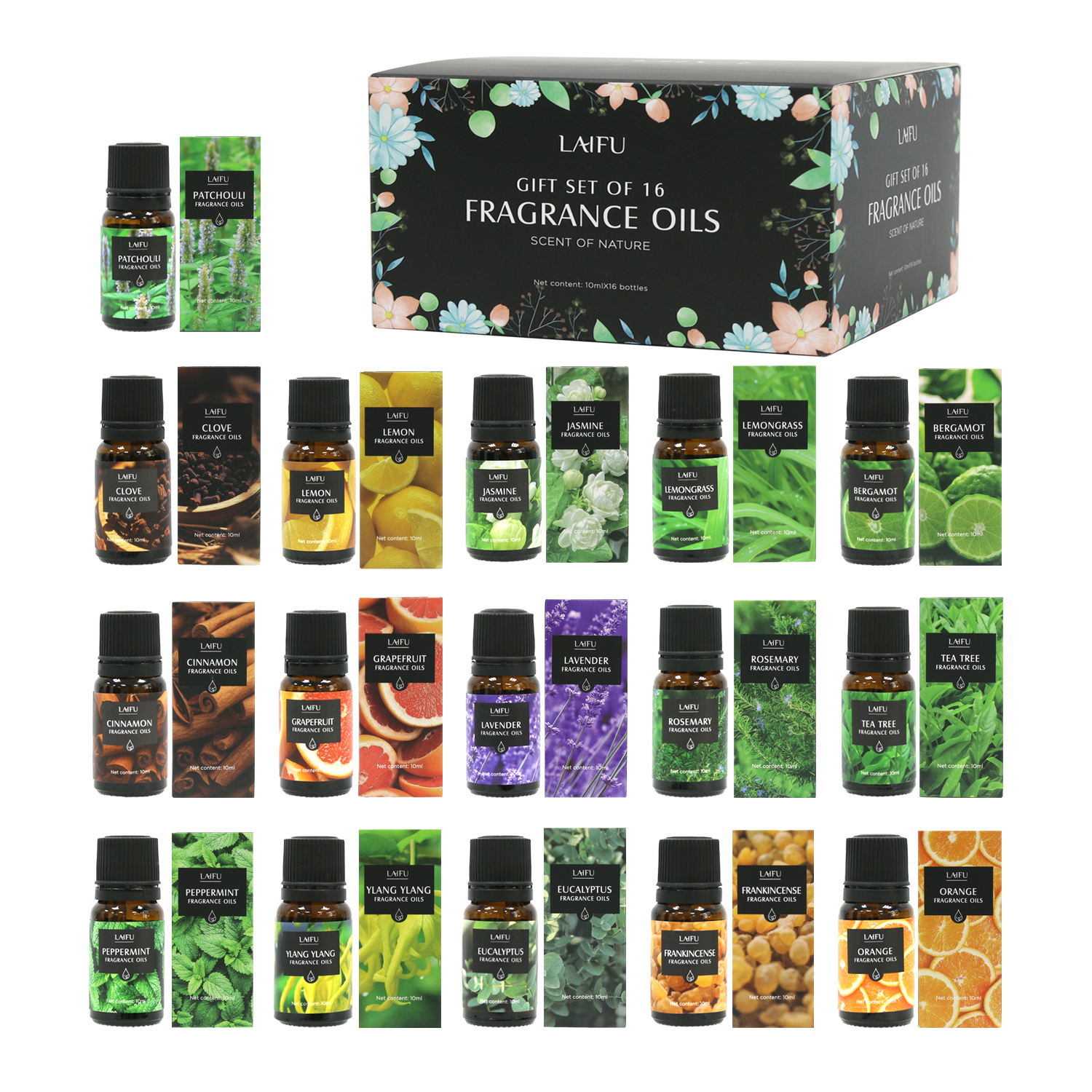 16x10ml Essential Oils Set for - đánh giá và giá Home Fragrance Ideas