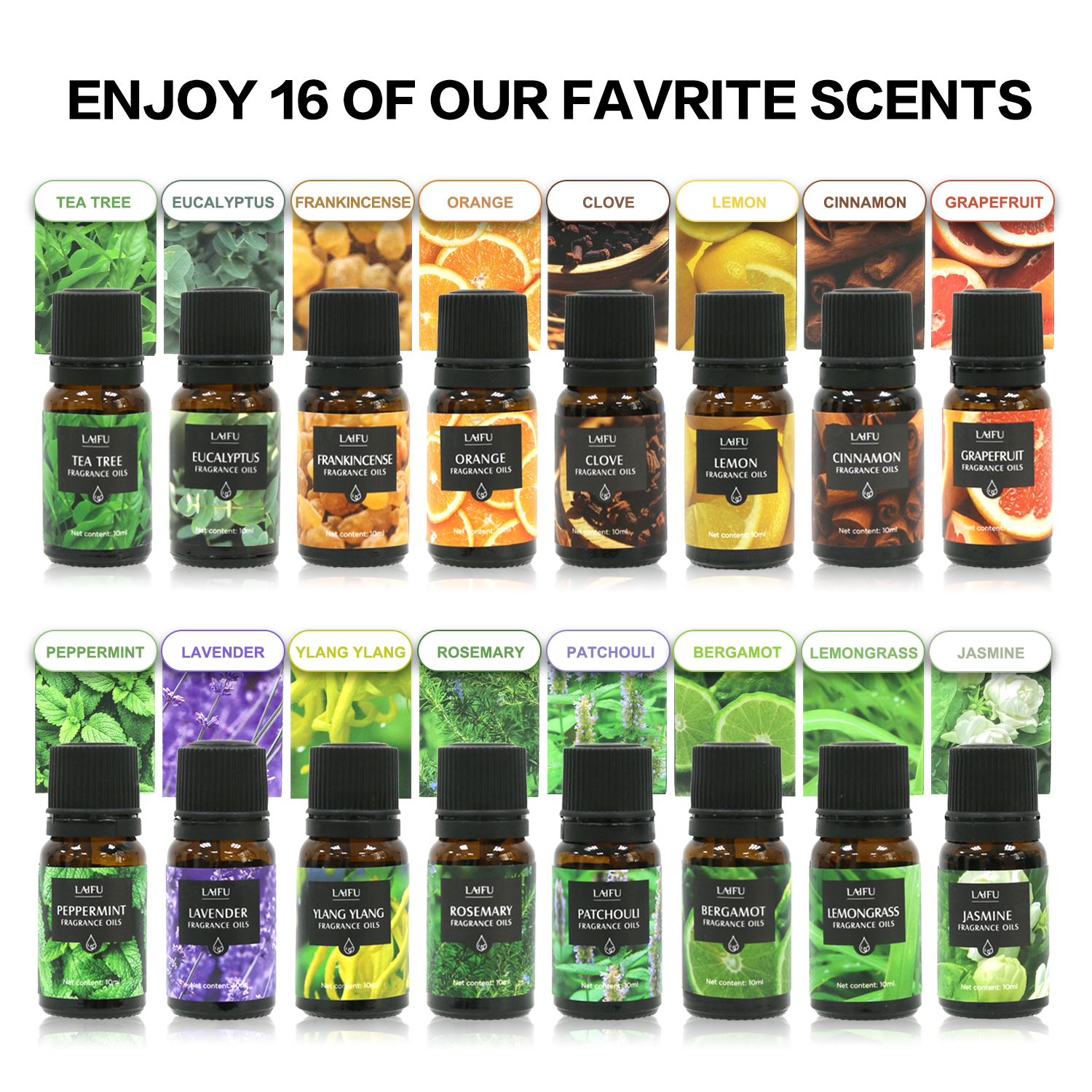 16x10ml Essential Oils Set for - đánh giá và giá Home Fragrance Ideas