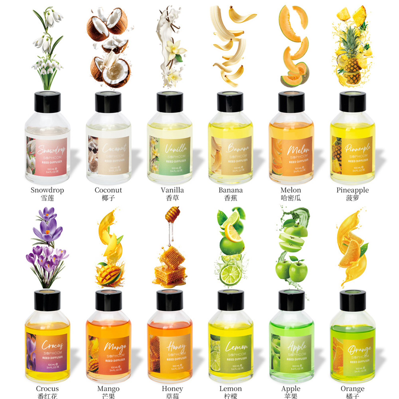 100ml Floral Fruity Reed Diffu - đánh giá và giá Home Fragrance Set